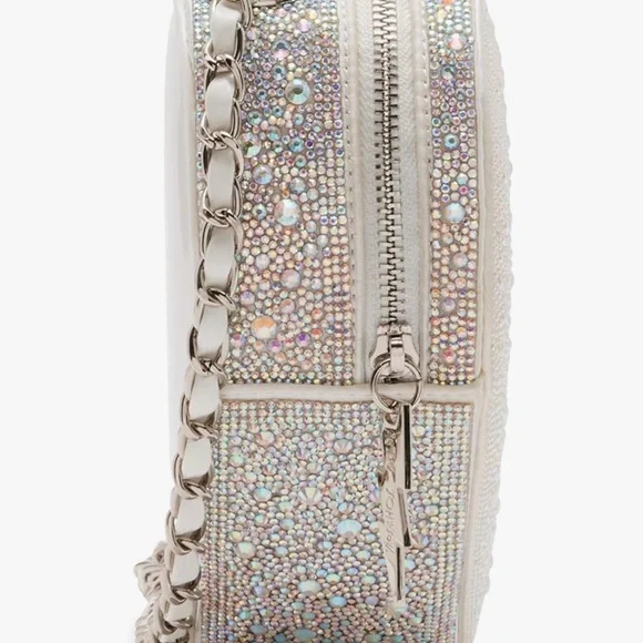 NWOT Betsey Johnson Elegant Heart-Shaped Beige Bridal Bag - Picture 5 of 12